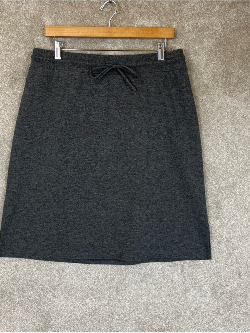J Jill Wearever Skirt Womens Medium Tall Gray Elastic Waist Stretch- 4568